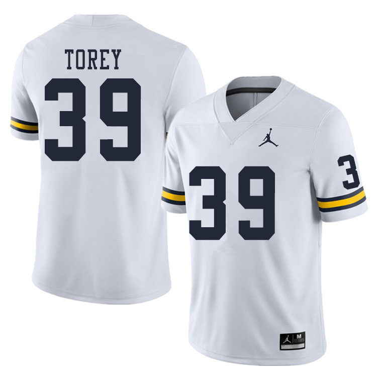 Men #39 Matt Torey Michigan Wolverines College Football Jerseys Sale-White